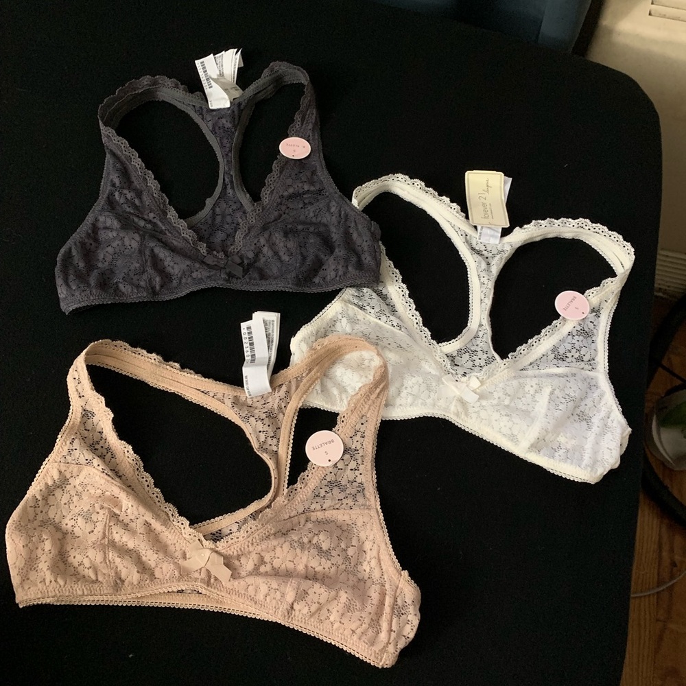 Forever bralette in SMALL you get all 3 bralettes